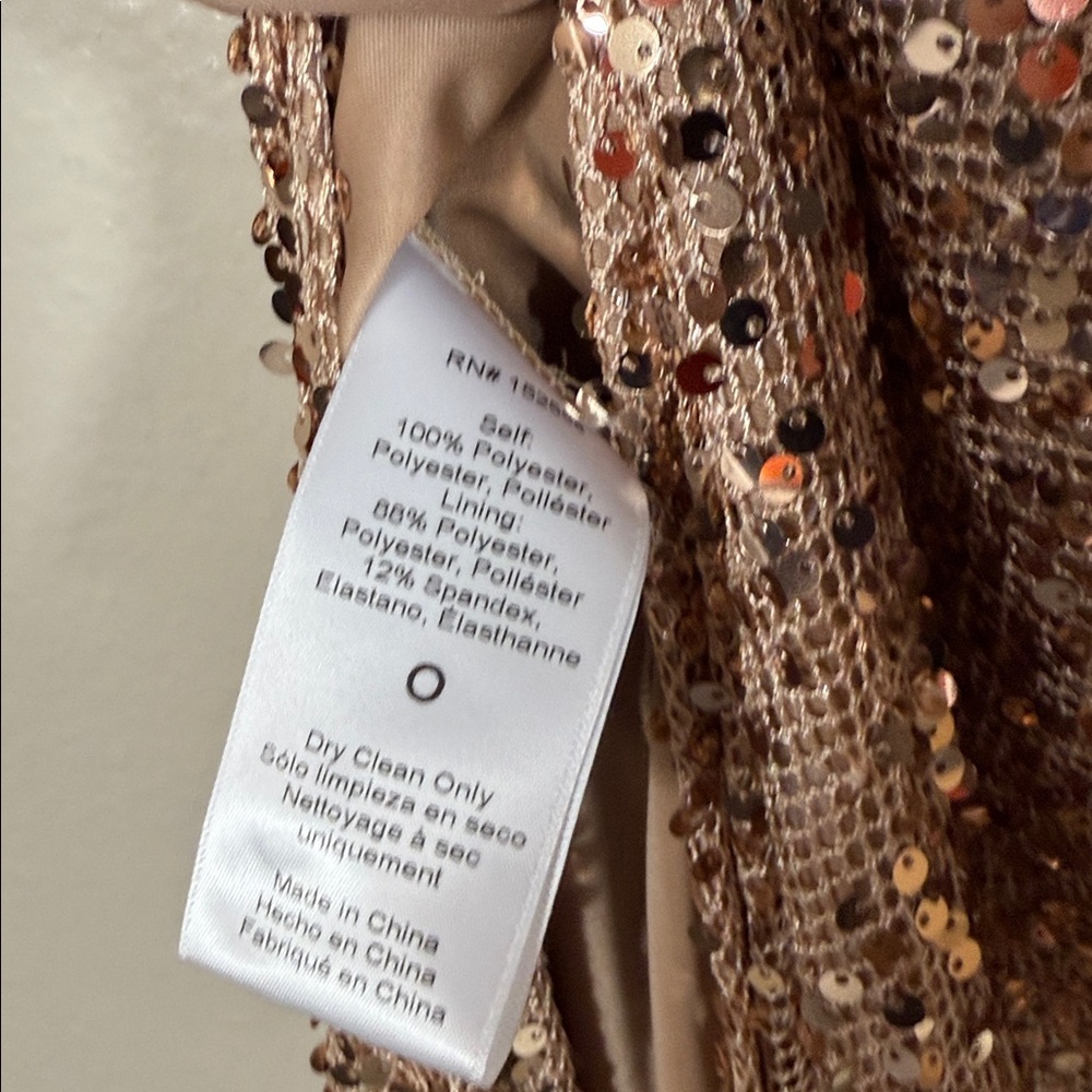 Delfi Collective Avelie Ruched Sequin Dress in Nude - Picture 16 of 16
